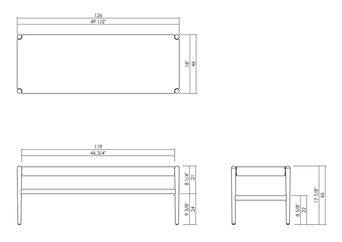PATAGONIA BENCH - Products - Saccaro