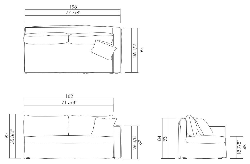 MODULO DIR/IZQ 198 CM PARKA