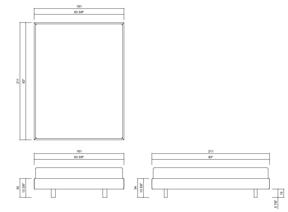 CAMA QUADRATO - COLCHÓN 152X203 CM
