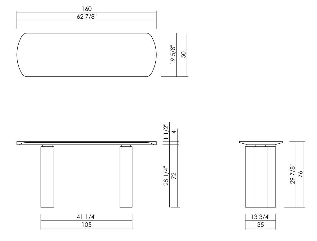 DOLMEN CONSOLE 62 7/8"