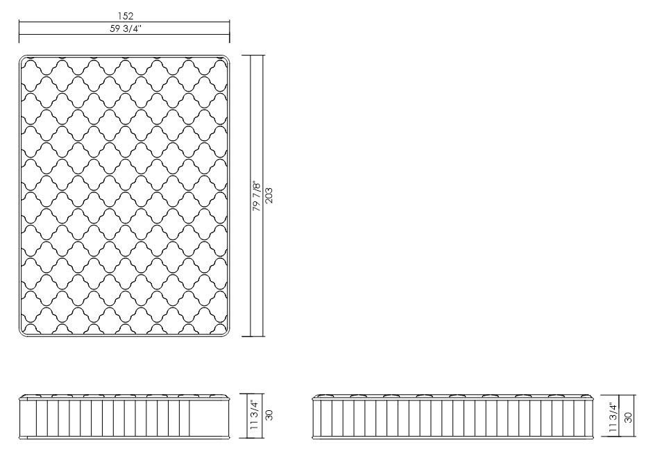 MATTRESS 59 3/4" X 79 7/8"