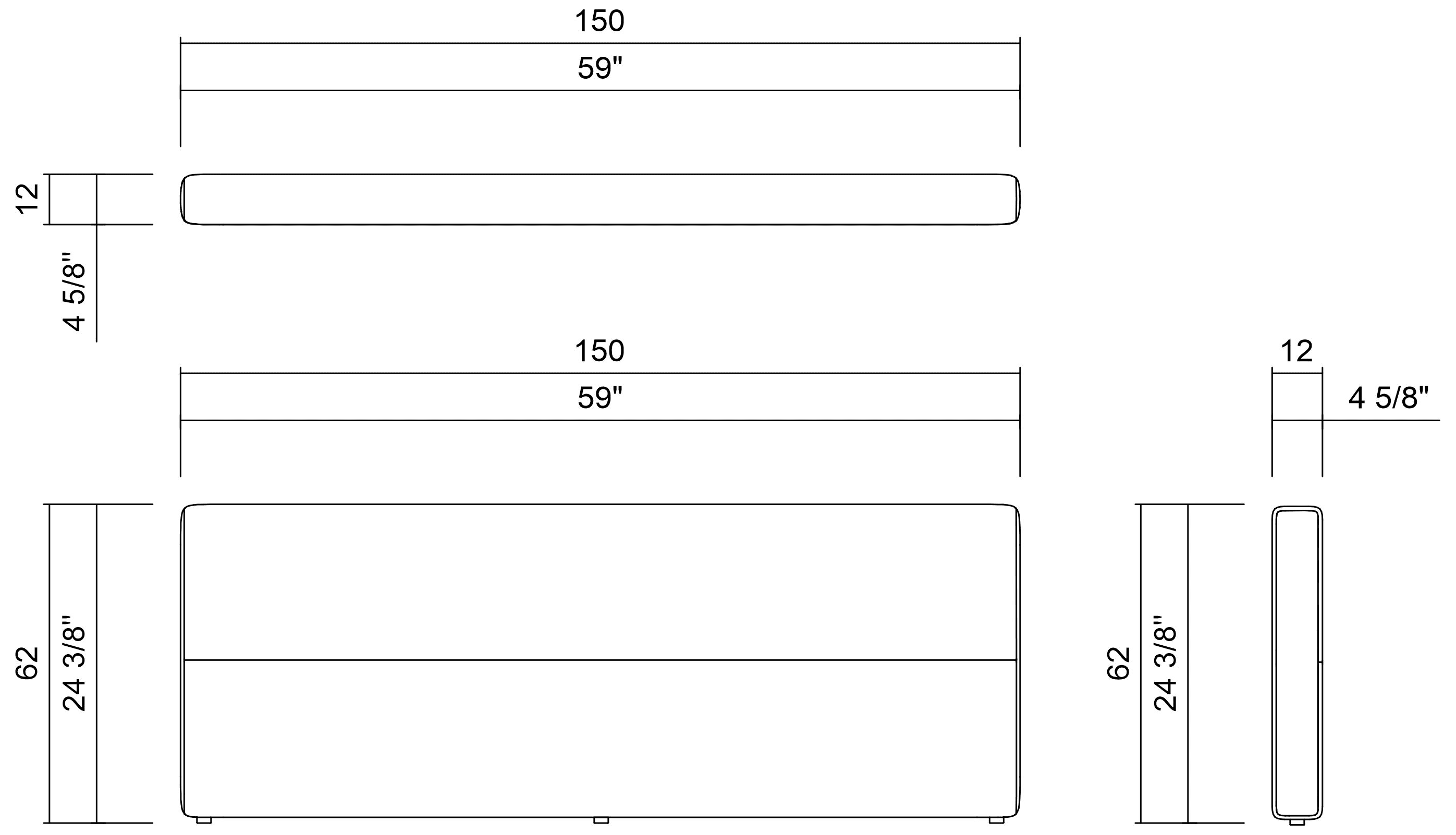 RESPALDO 150 CM ATOL