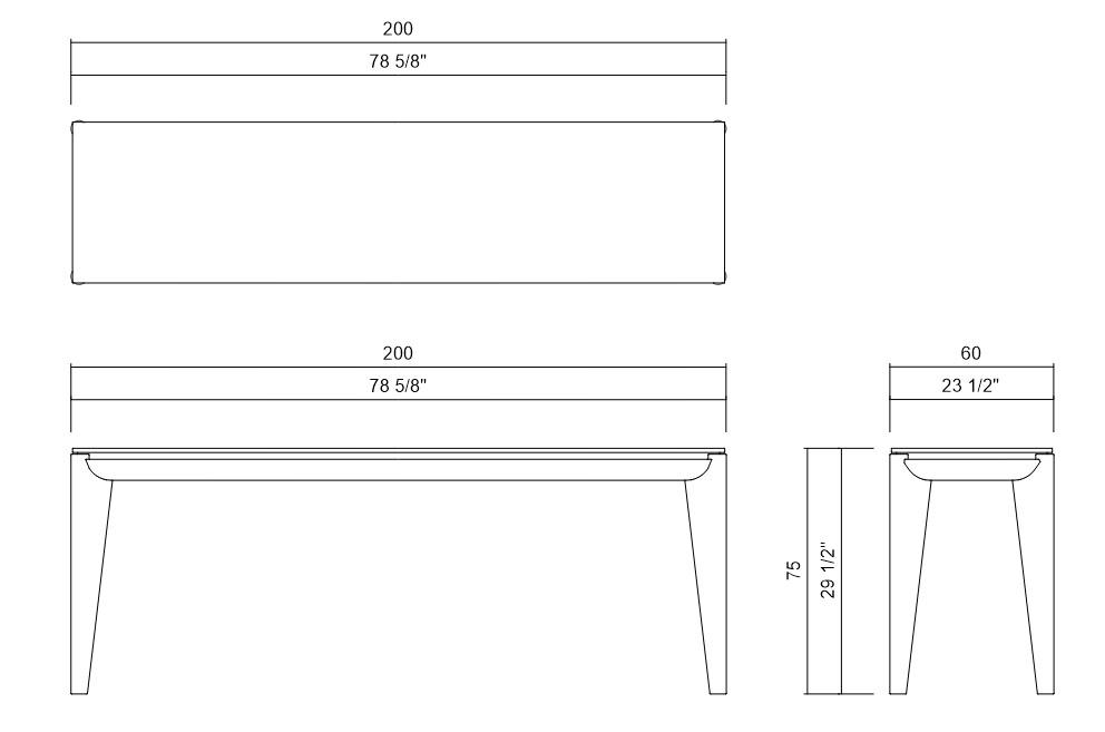 CONSOLA 200 CM MENAGGIO