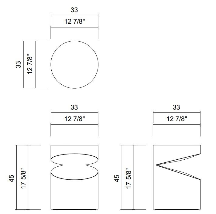 BIRILLO STOOL LARGER BASE