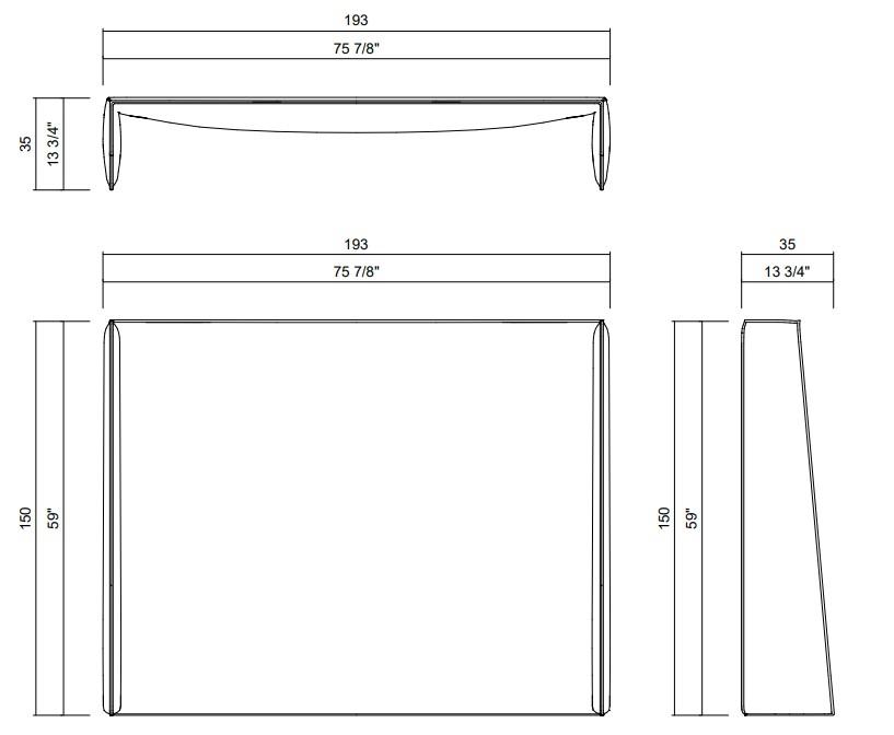 CABECERA PLUMON - COLCHÓN 152 X 193 CM