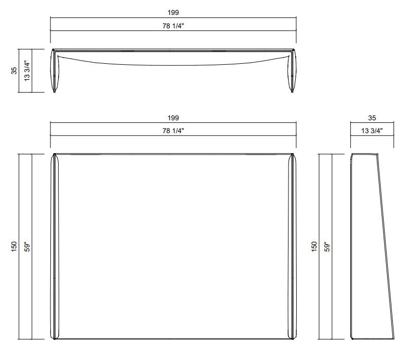 CABECERA PLUMON - COLCHÓN 158 X 198 CM