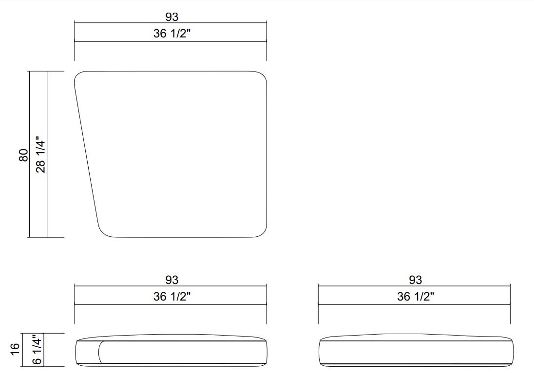COJÍN DER IZQ 93 CM OÁSIS