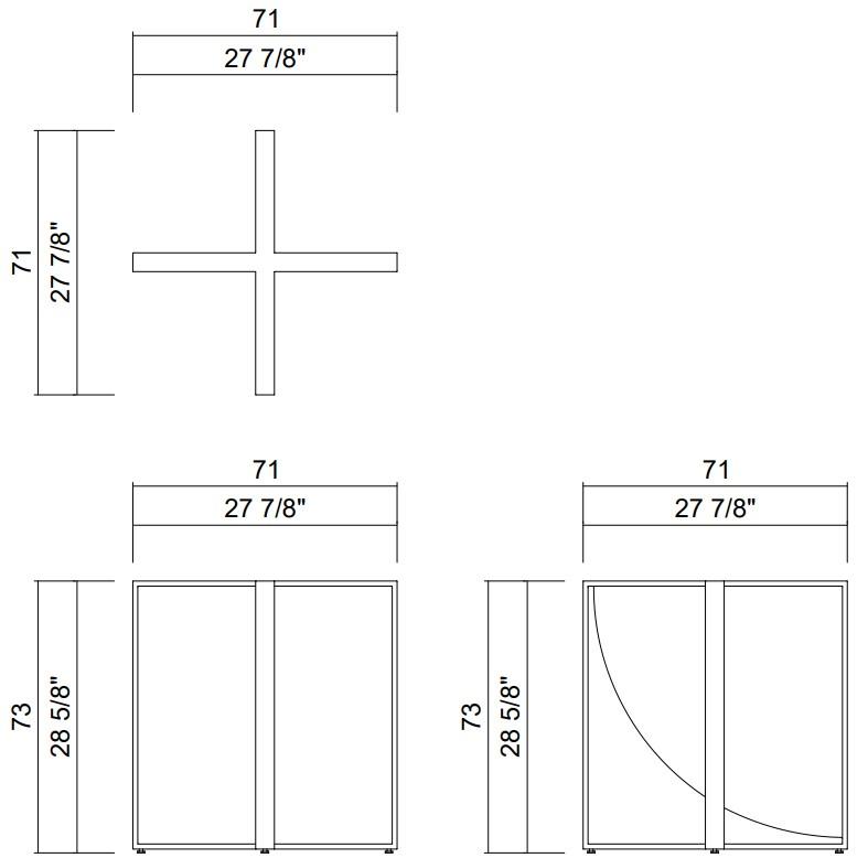 PEDESTAL 71X71 CM MERIDA